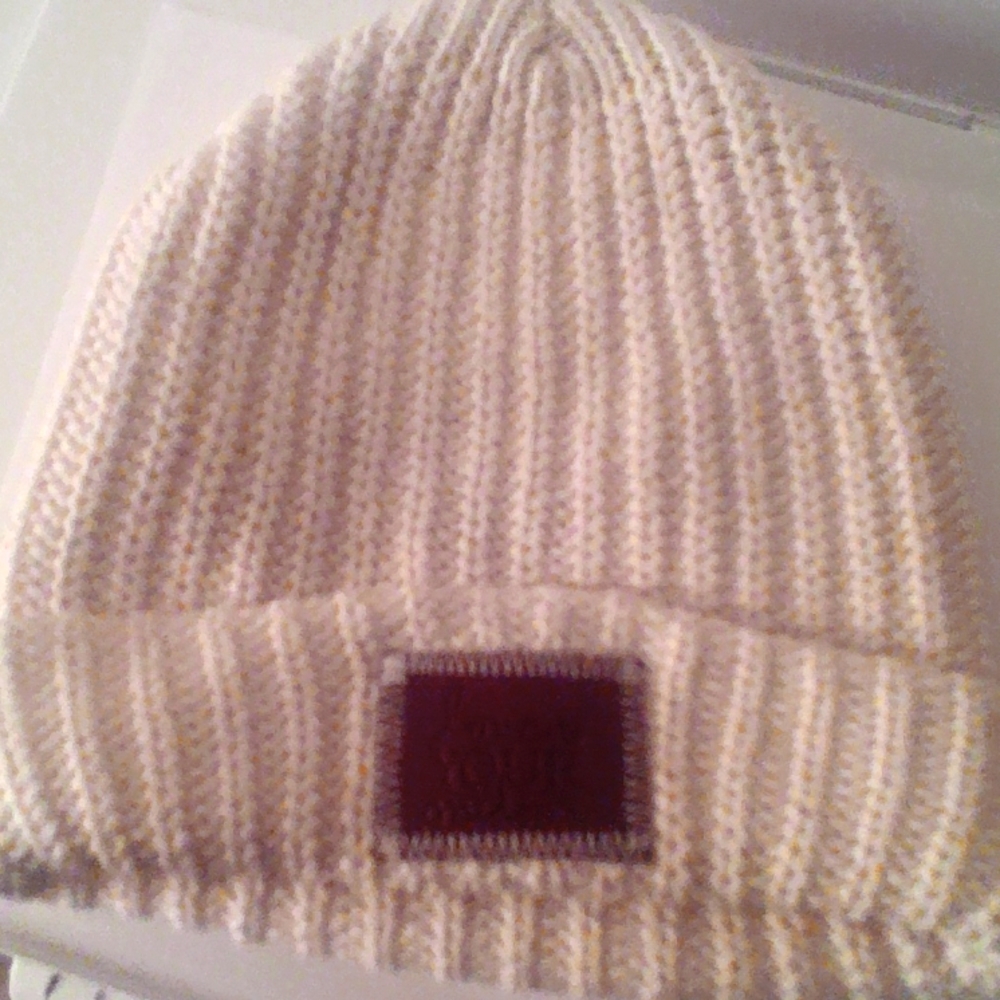 Love Your Melon Gray Knit Logo Winter Beanie